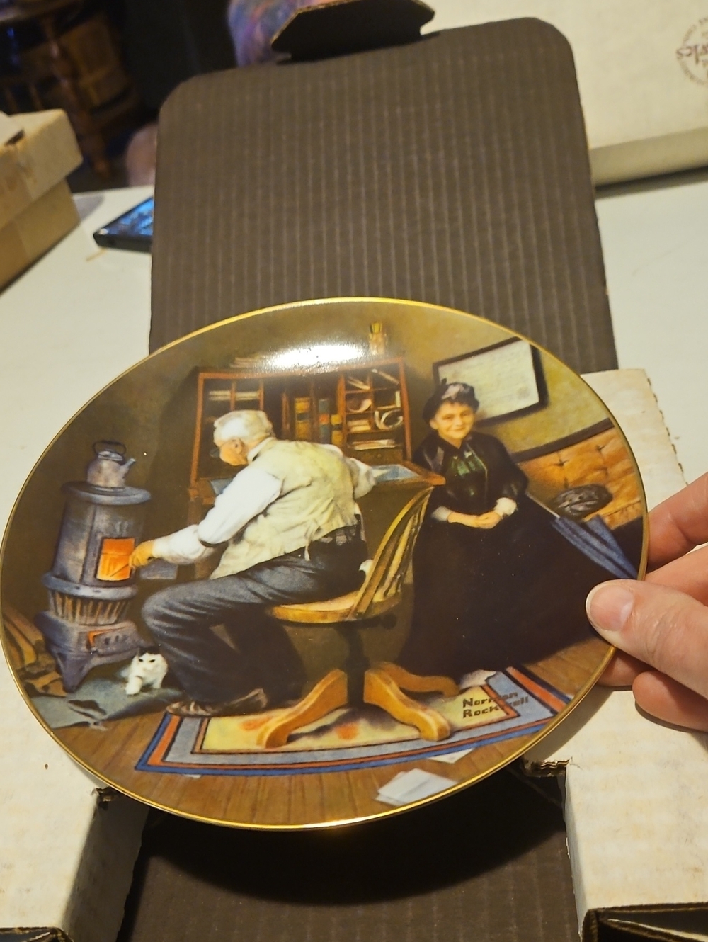 Knowles Decorative Plate Norman Rockwell "Keeping Company"
